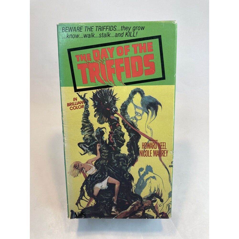 VTG The Day of the Triffids 60's Sci-Fi Horror VHS by Goodtimes 1985 Howard Keel